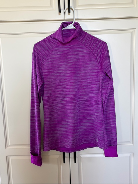 Under Armour Tops - Under Armour Purple Heathered Long Sleeve Mock Neck Top
